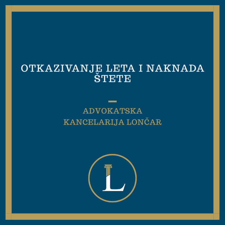 otkazivanje leta i naknada štete